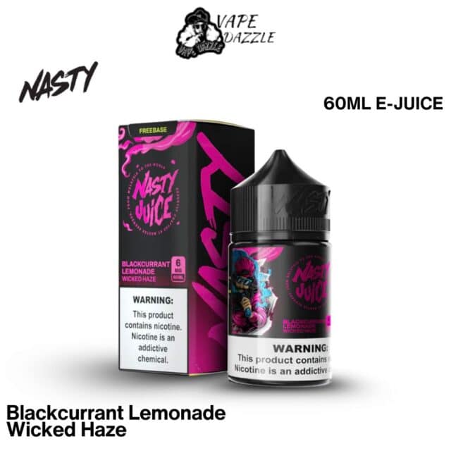 Nasty Blackcurrant Lemonade Wicked Haze 60ML E-LIQUID