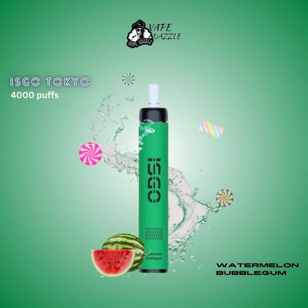 Isgo Tokyo Watermelon Bubblegum flavor 4000 puffs