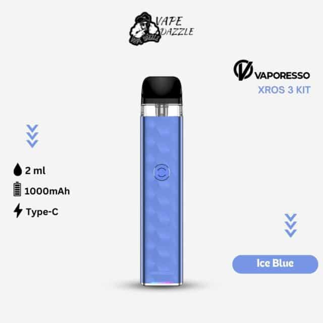 Vaporesso Xros 3 Kit Ice Blue color pods