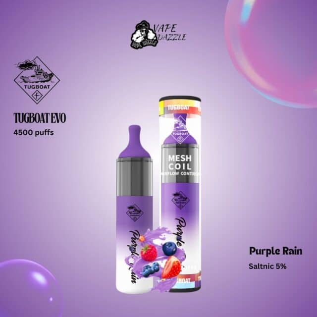 Tugboat Evo Purple Rain flavor 4500 puffs