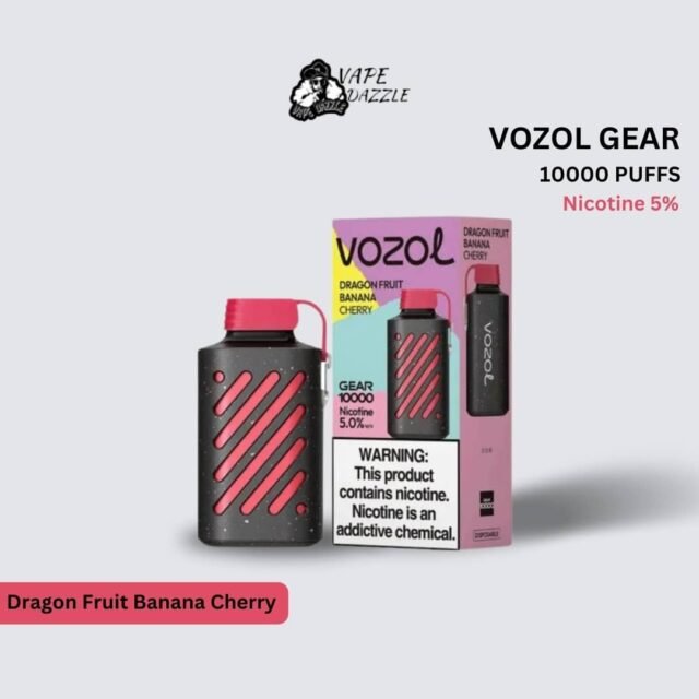 vozol gear 10000 puffs dragon fruit banana cherry