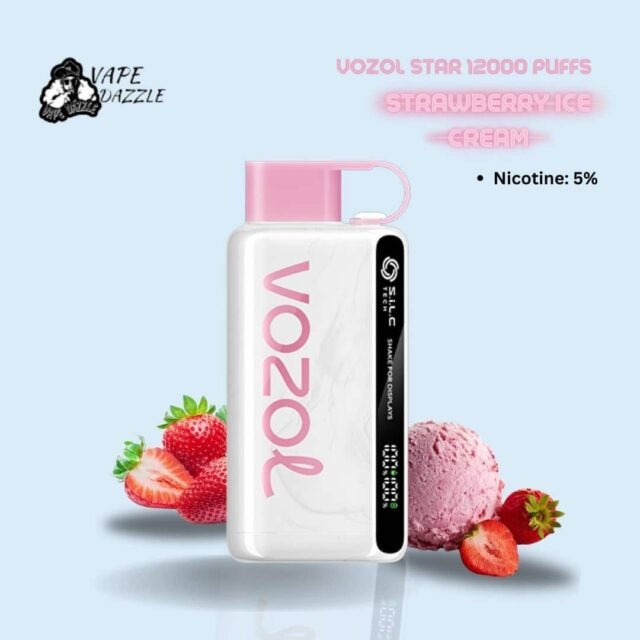 vozol star straw berry ice cream