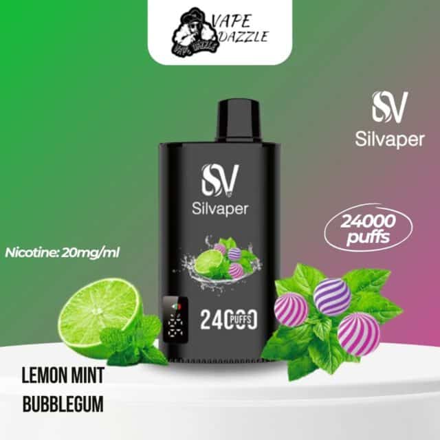 SILVAPER Lemon Mint Bubblegum 24000 puffs