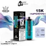 al fakher crown bar hypermax black current mint 15000 puffs