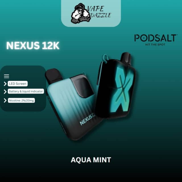 podsalt nexus aqua mint 12000 puffs