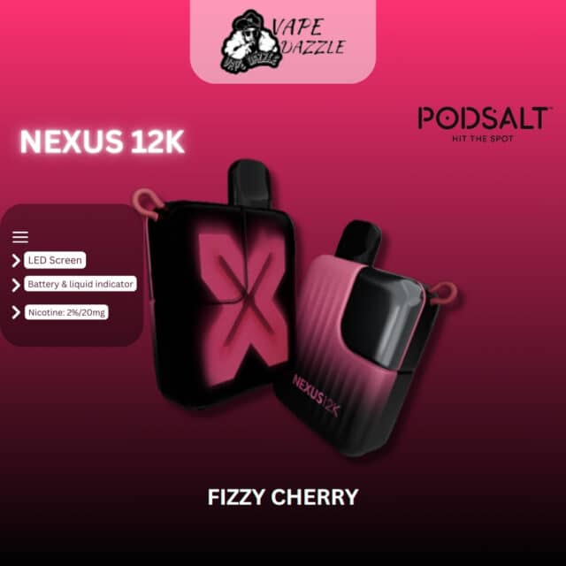 podsalt nexus fizzy cherry 12000 puffs