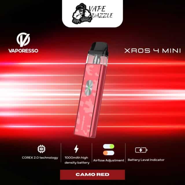 vaporesso xros 4 mini pod Camo Red color