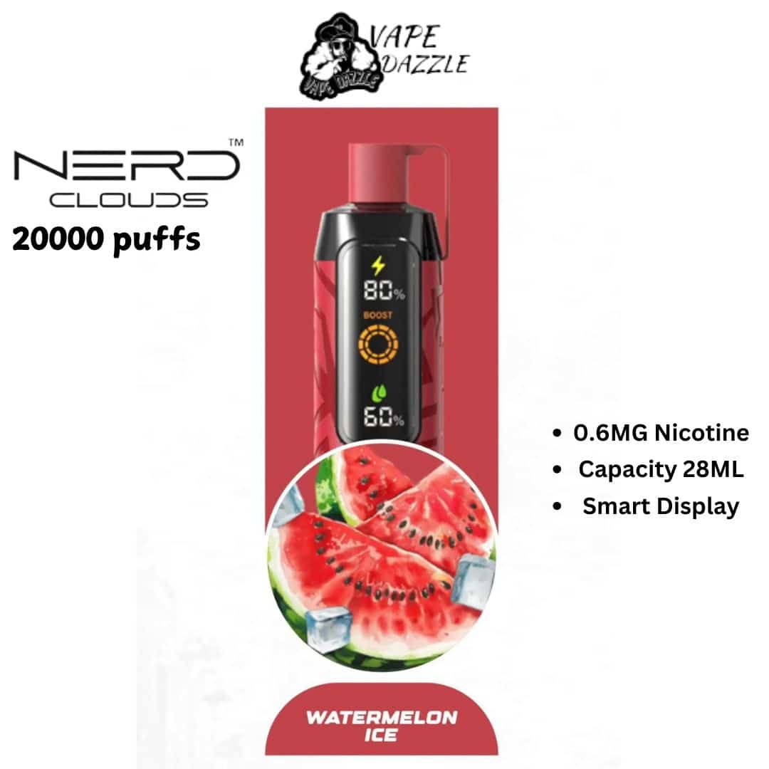 Nerd cloud Watermelon Ice flavors 20k puffs