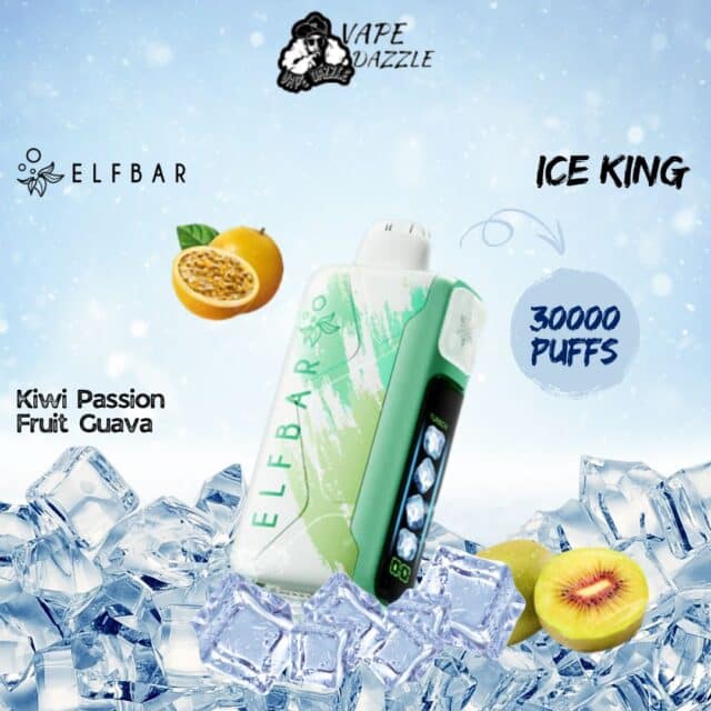 elfbar ice king Kiwi Passion Fruit Guava flavor 30k puffs