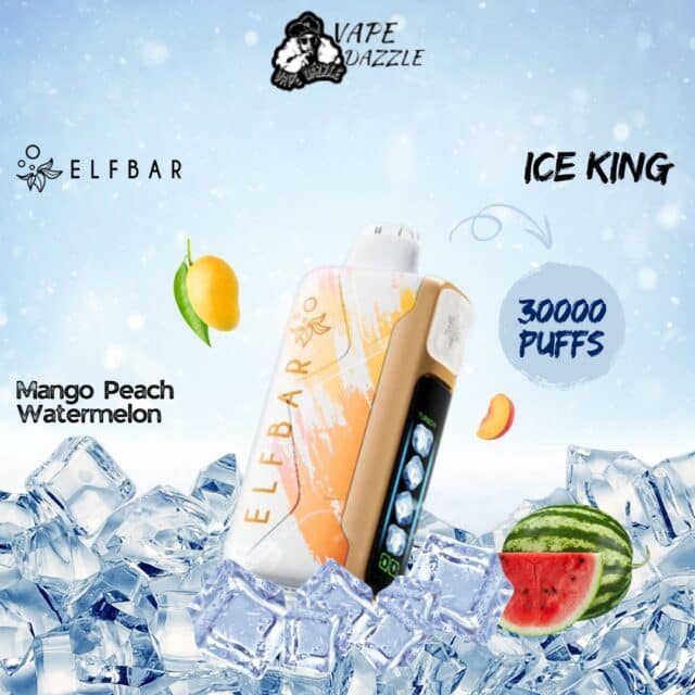 elfbar ice king Mango Peach Watermelon flavor 30k puffs