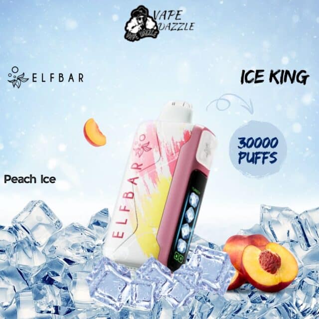 elfbar ice king Peach Ice flavors 30k puffs