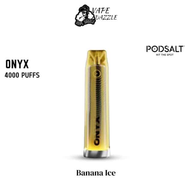 Pod salt Onyx Banana Ice flavor 4000 puffs