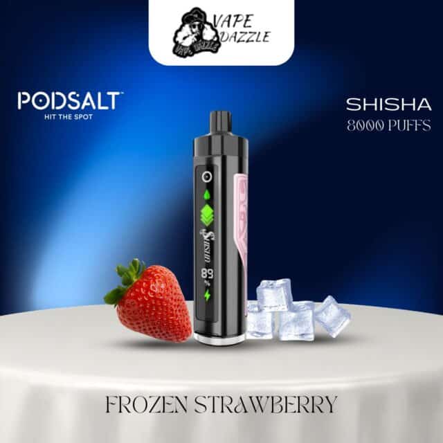 Podsalt shisha Frozen Strawberry flavor 8000 puffs