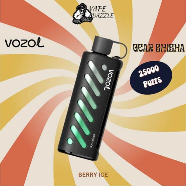 vozol gear shisha Berry Ice flavor with 25000 puffs