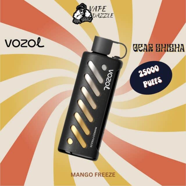 vozol gear shisha Mango Freeze flavor with 25000 puffs