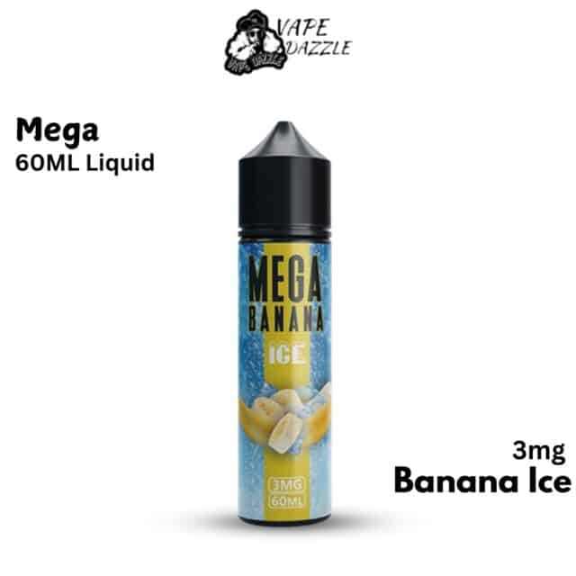 MEGA 3MG 60ML Bottle Liquid Freebase Banana Ice