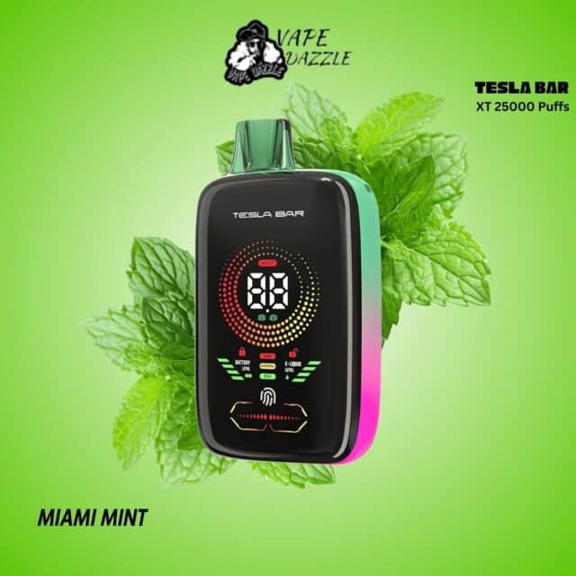 TESLA BAR XT MIAMI MINT 25000 puffs