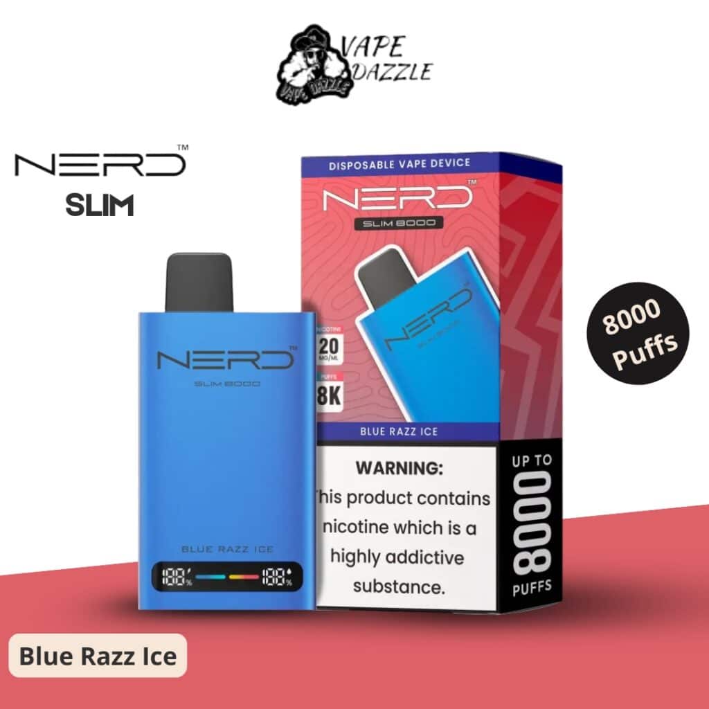 Nerd slim Blue Razz Ice 8000 Puffs