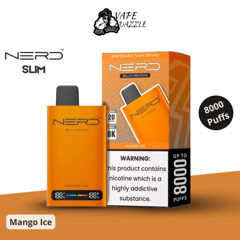 Nerd slim Mango Ice 8000 Puffs