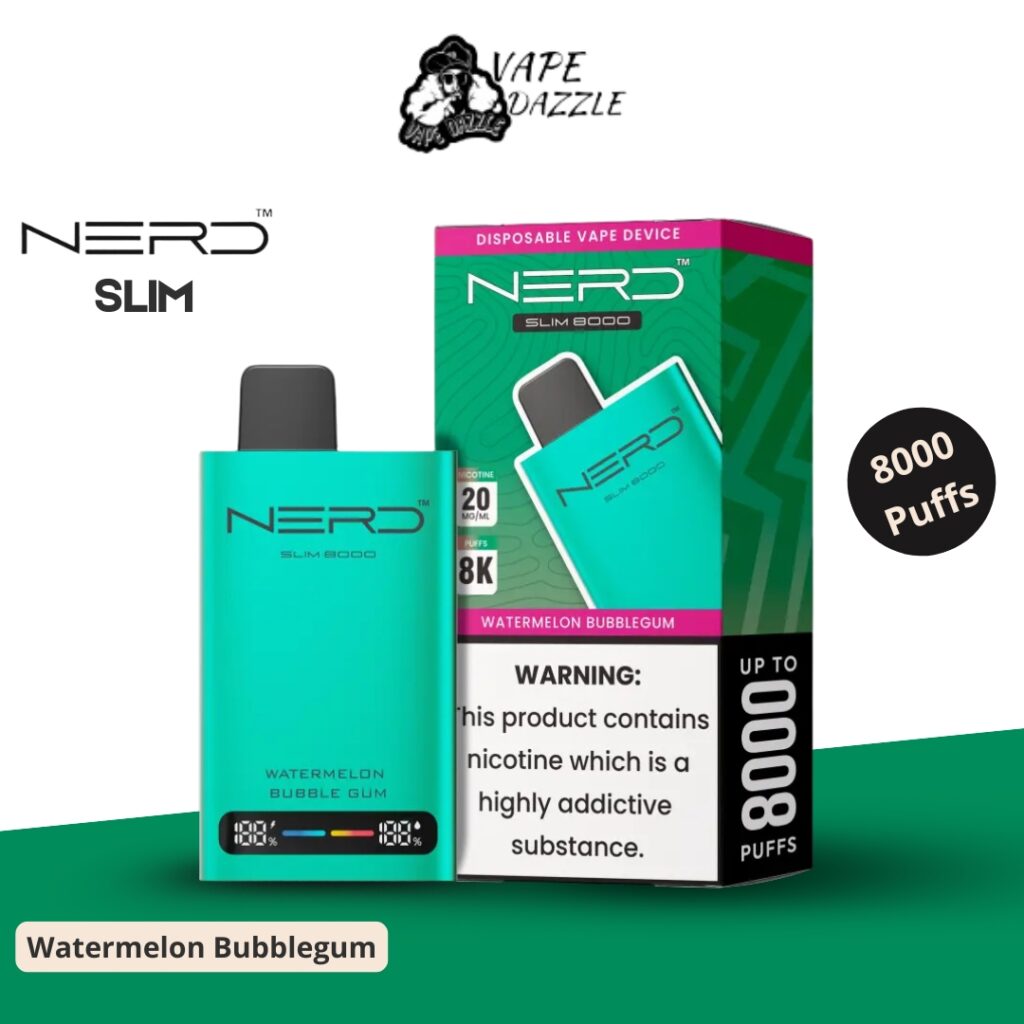 Nerd slim Watermelon Bubblegum 8000 Puffs