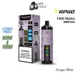 Vapgo Bar Chill Shisha Grape Mint 30000 Puffs