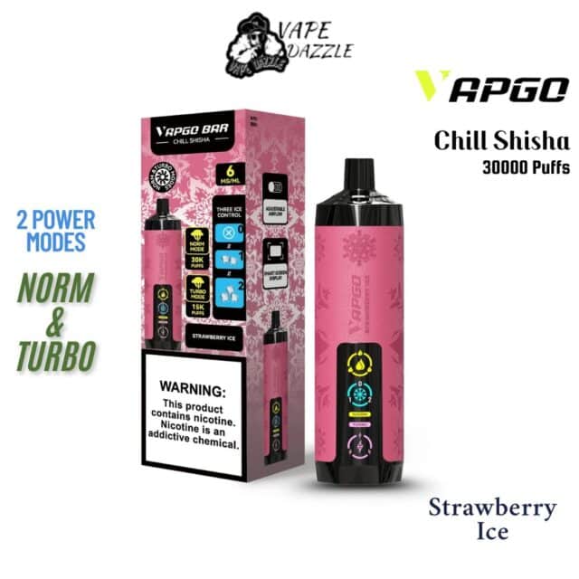 Vapgo Bar Chill Shisha Strawberry Ice 30000 Puffs