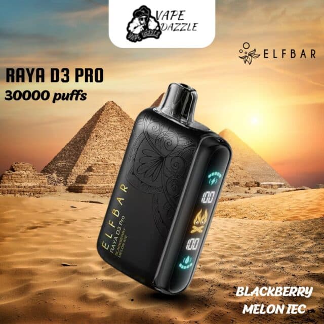 ELFBAR RAYA D3 PRO BLACKBERRY MELON IEC 30000 Puffs