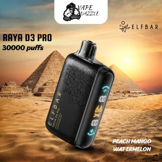 ELFBAR RAYA D3 PRO PEACH MANGO WATERMELON 30000 Puffs