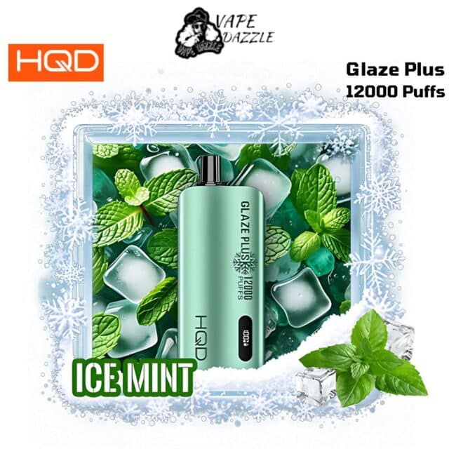 HQD Glaze Plus Ice Mint 12000 Puffs