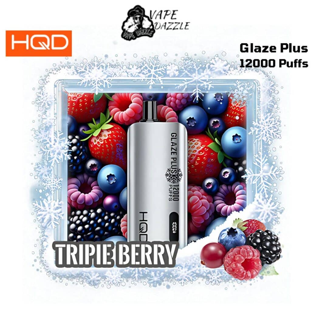 HQD Glaze Plus Tripie Berry 12000 Puffs