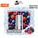HQD Glaze Plus Tripie Berry 12000 Puffs