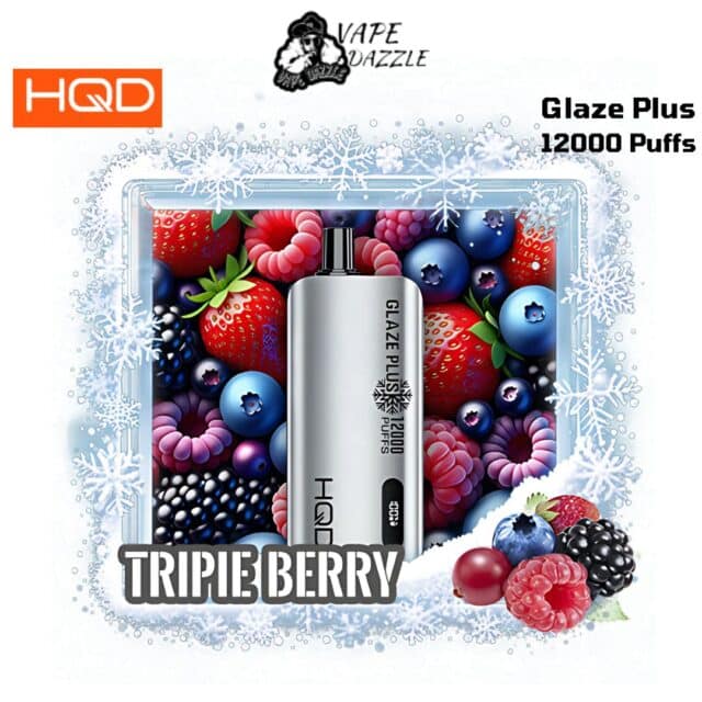 HQD Glaze Plus Tripie Berry 12000 Puffs