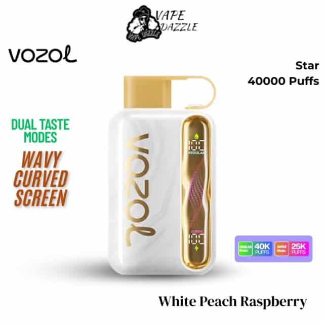 Vozol Star White Peach Raspberry 40000 Puffs