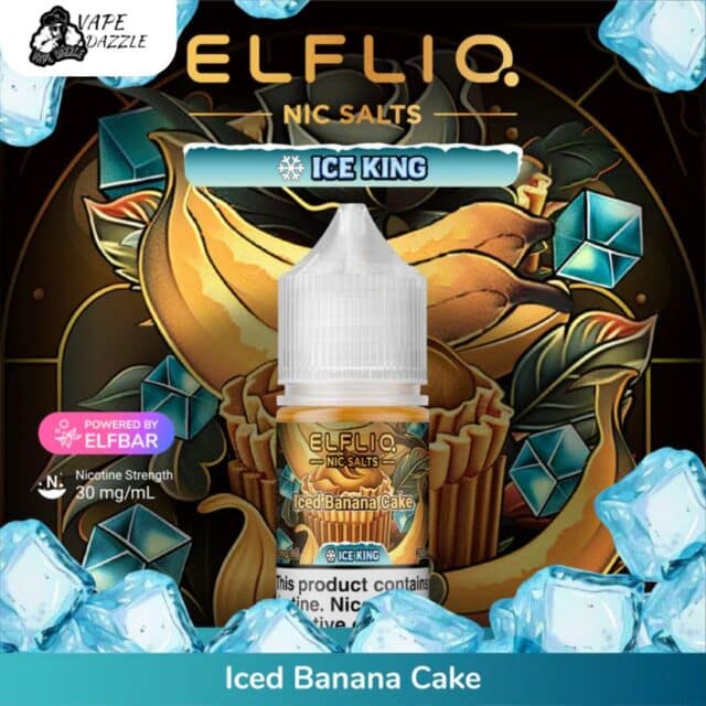 ELFLIQ NIC SALTS Iced Banana Cake 30ML