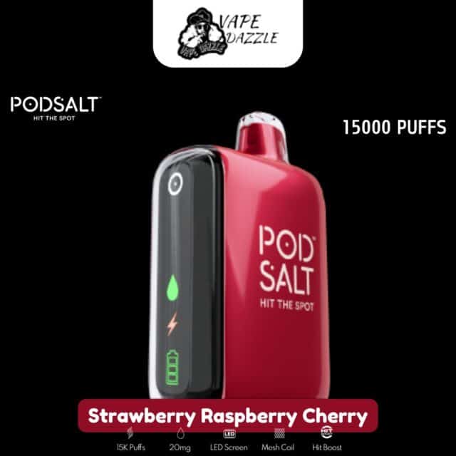 Pod Salt Strawberry Raspberry Cherry 15000 Puffs