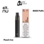 Alt nu Peach Ice 8000 Puffs Disposable Vape