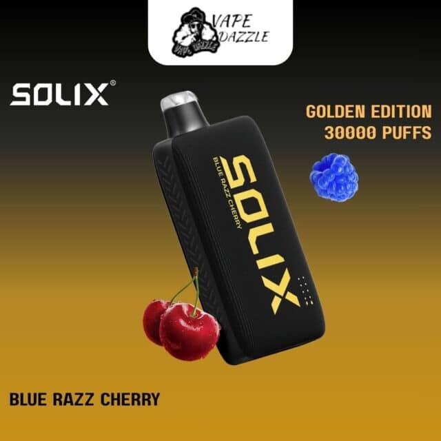 Solix Golden Edition Blue Razz Cherry 30000 Puffs