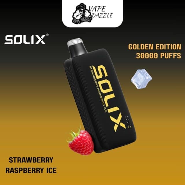 Solix Golden Edition Strawberry Raspberry Ice 30000 Puffs