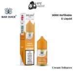 Bar Juice 5000 Refillable Cream Tobacco E Liquid