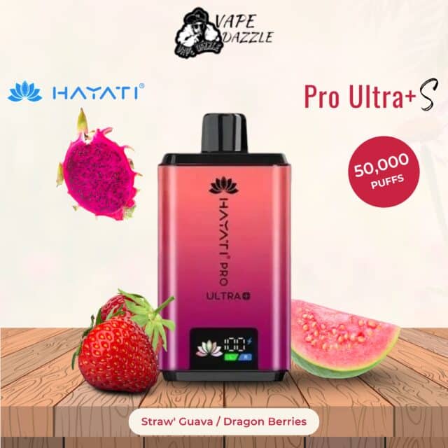 Hayati Pro Ultra+ S Straw' Guava-Dragon Berries 50000 Puffs