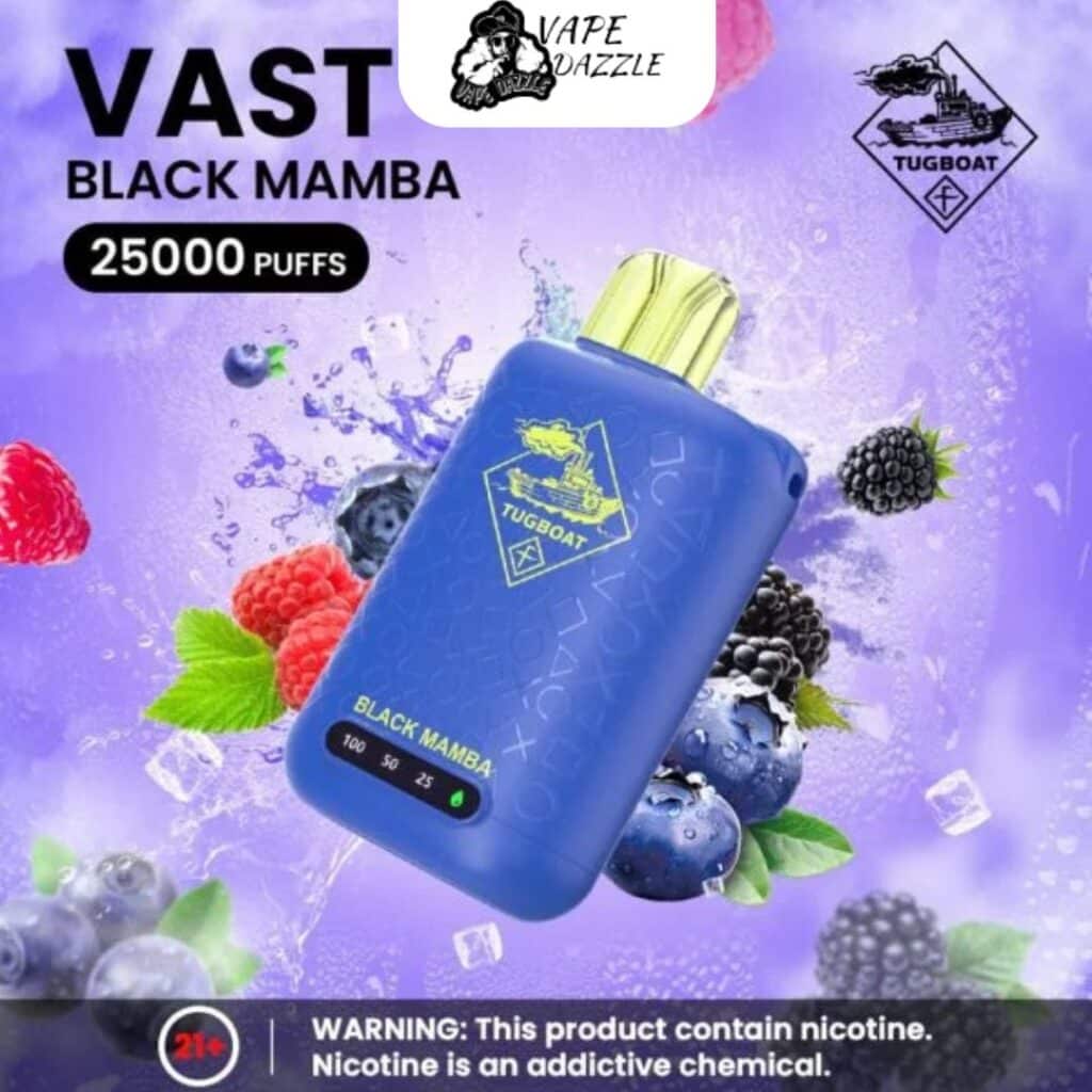 Tugboat Vast Black Mamba 25000 Puffs