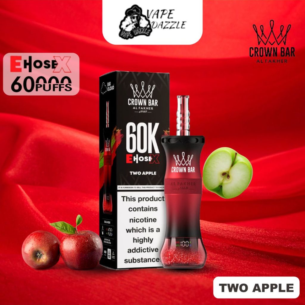 Al Fakher Crown Bar E Hose X Two Apple 60000 Puffs