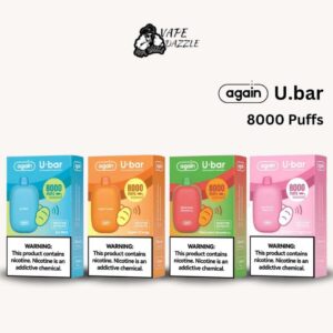 NEW AGAIN U BAR 8000 PUFFS BUY THE BEST DISPOSABLE VAPE IN UAE