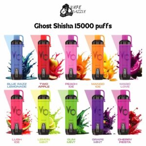 Vapes Bars Ghost Shisha 15000 Puffs Disposable Vape