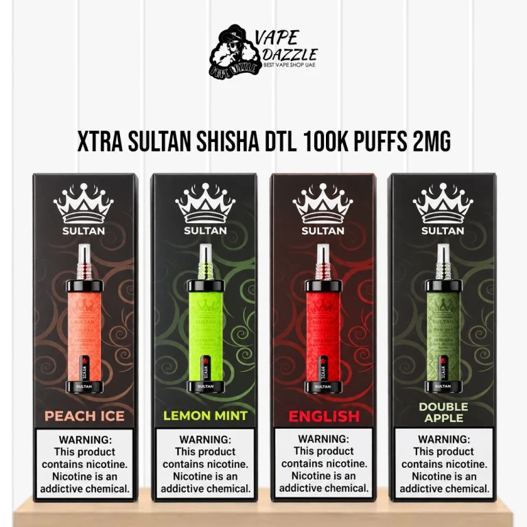 Sultan Shisha 100k Puffs Disposable Vape 2mg in Dubai