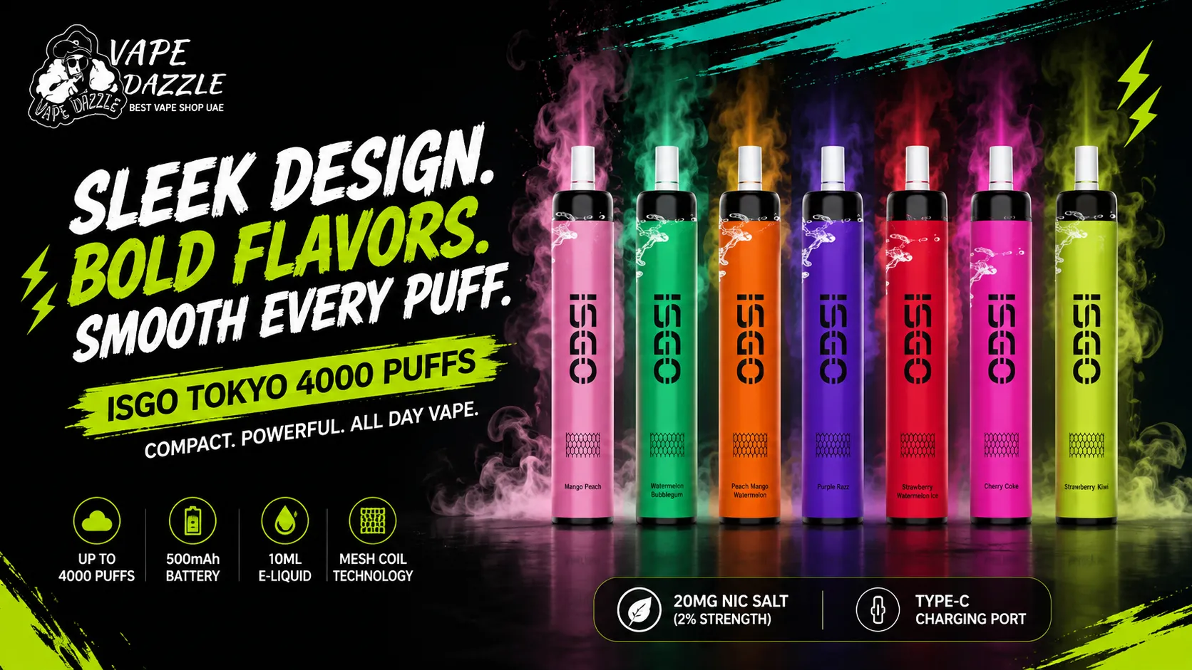 Isgo Tokyo 4000 Puffs Disposable In UAE
