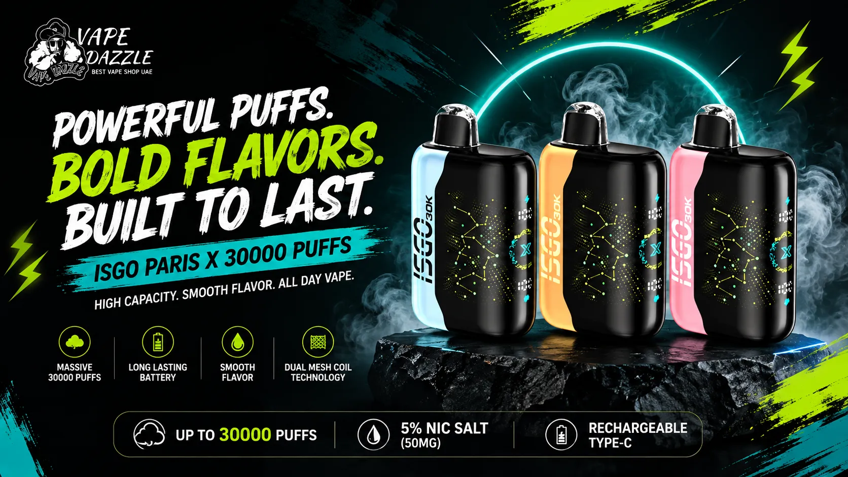New ISGO Paris X 30000 Puffs Disposable vape