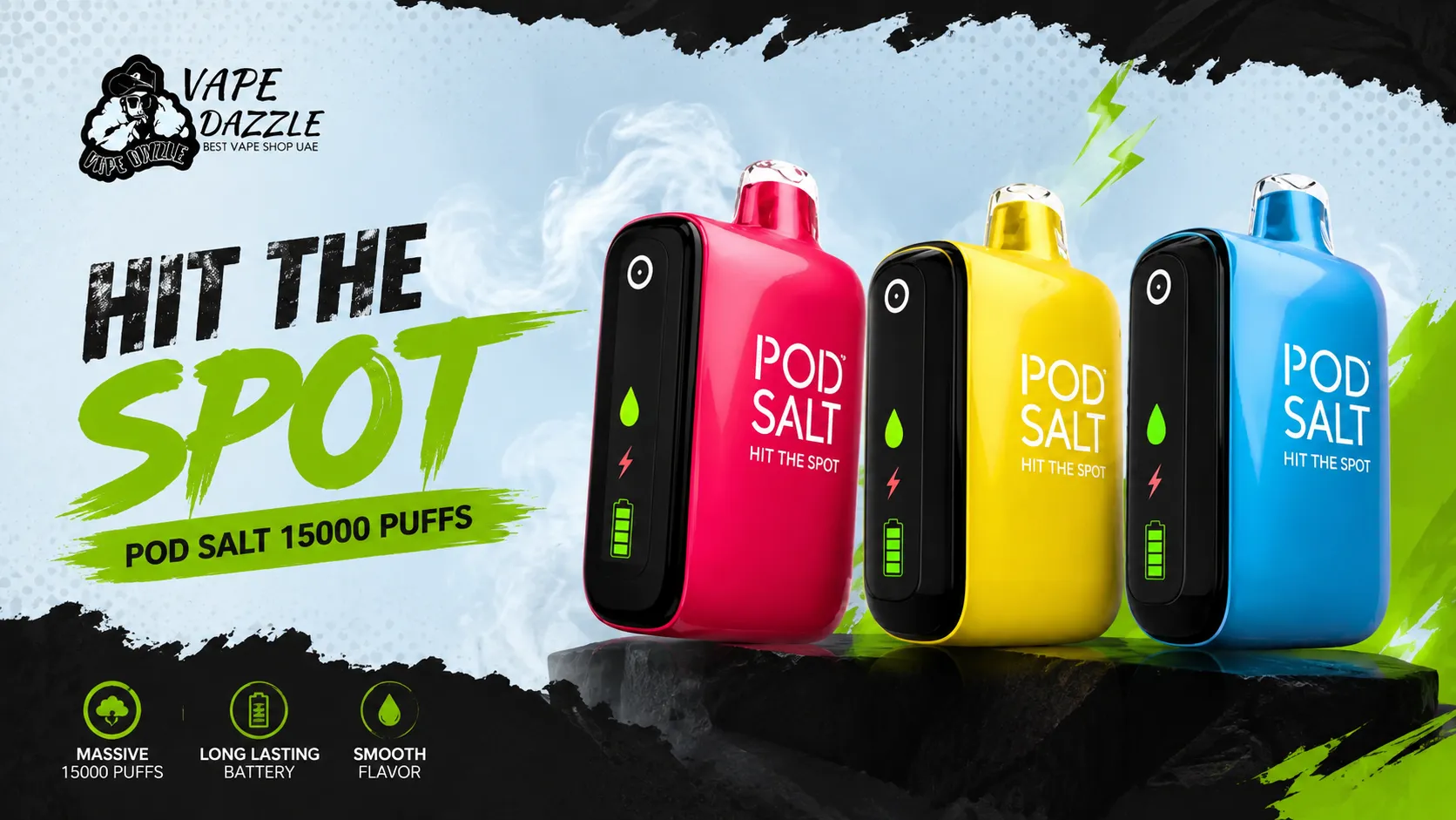 Pod Salt 15000 Puffs Disposable Vape 220mg in dubai