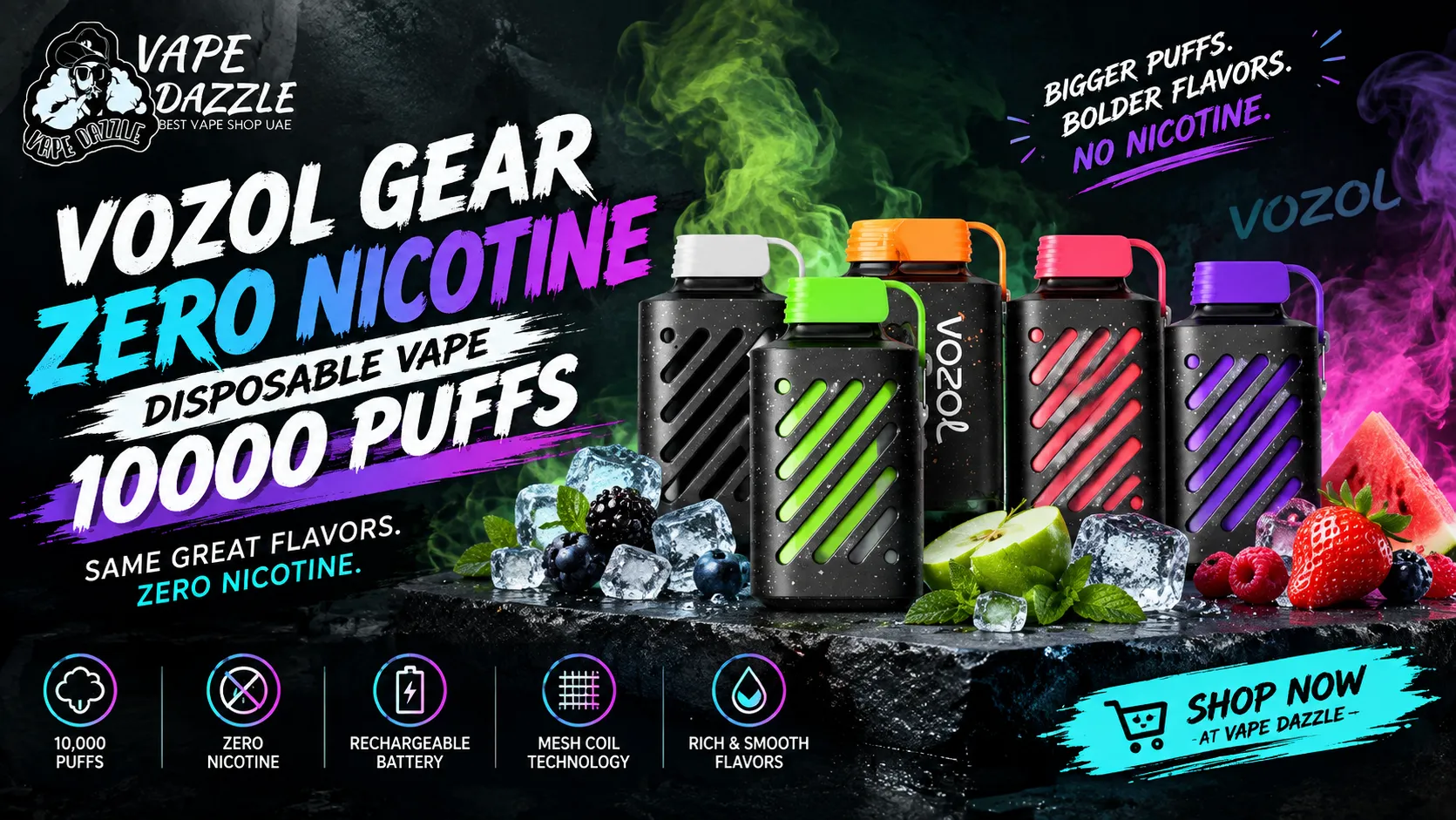 Vozol Gear Zero Nicotine 10000 Puffs