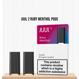 JUUL 2 Ruby Menthol Pods 2pcs Pack | 18mg Salt Nicotine